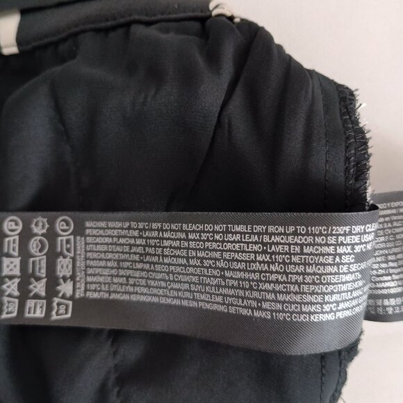 Mango Chic Silky Black & White Chain Print Elastic Waist Pants Women’s SZ M NWT - Picture 10 of 14